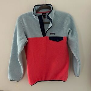 Kids Patagonia Colorblock Lightweight Synchilla Snap-T Fleece Pullover